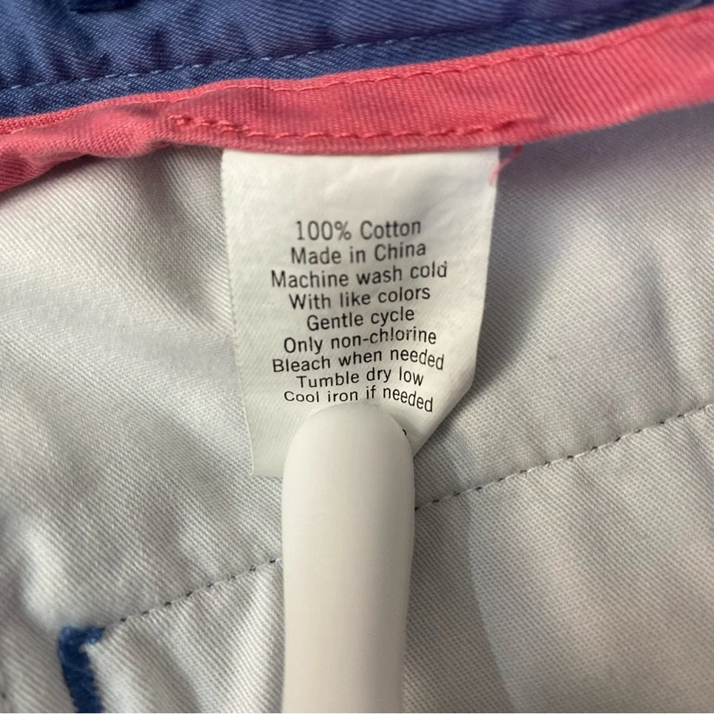 Vineyard Vines 100% Cotton Men's Dusty Blue Flat Front Preppy Style Shorts SZ 34